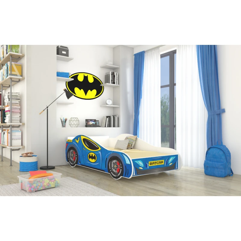 ArtAdrk Detská auto posteľ BATCAR Prevedenie: 70 x 140 cm