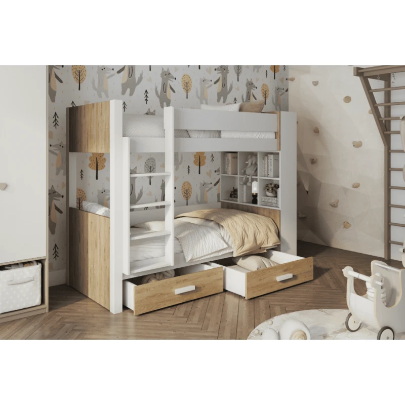 ArtBed Detská poschodová posteľ GASPAR | 80 x 180 cm Prevedenie: Morenie - Farba