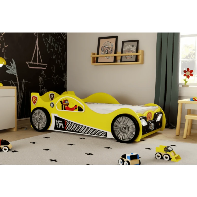 Artplast Detská posteľ formulka MONZA | mini Farba: Žltá