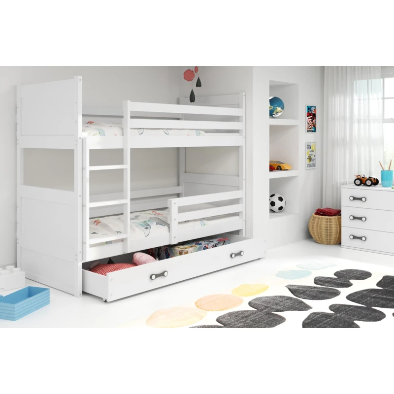 BMS Detská poschodová posteľ RICO | biela 80 x 190 cm Farba: Biela