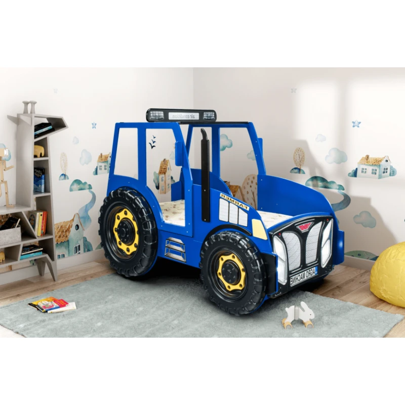 Detská posteľ Traktor modrý