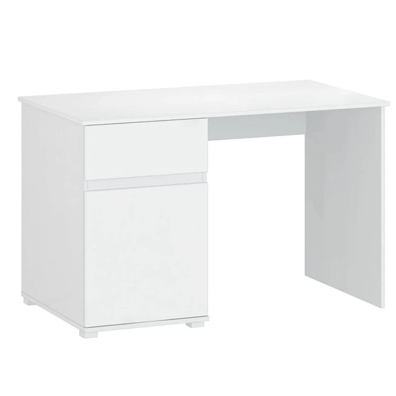 KONDELA Lindy 1D1S/120 písací stôl biely lesk