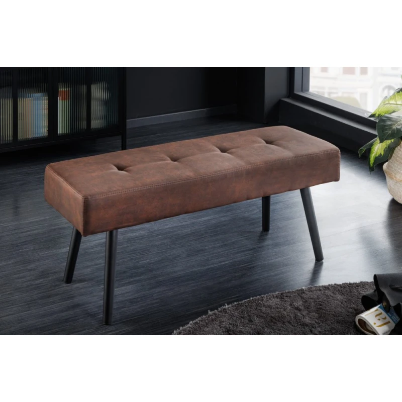 Lavica BÉLOS Dekorhome Brúsená hnedá