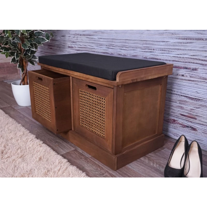 Lavice s úložným prostorem Dekorhome Hnedá