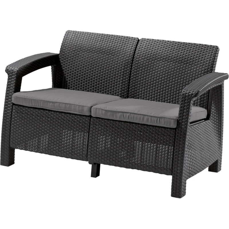 Záhradná pohovka CORFU LOVE SEAT Allibert Grafit