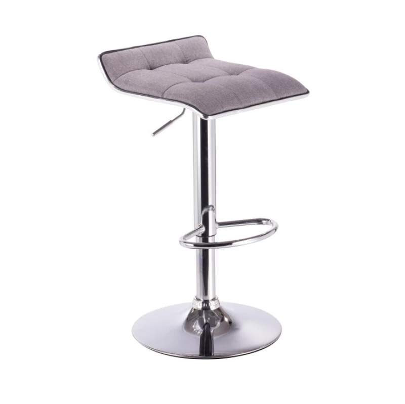Barová stolička  FUEGO,  sivá/chróm