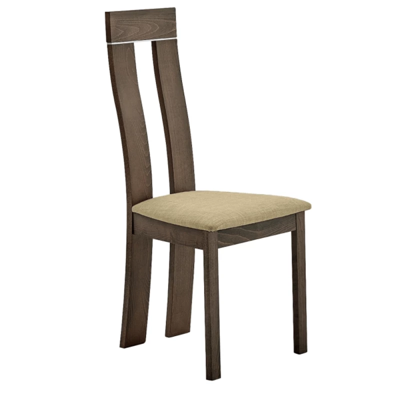 Drevená stolička DESI, buk merlot/Magnolia hnedá látka
