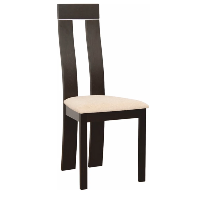 Drevená stolička DESI NEW, wenge/látka béžová magnólia