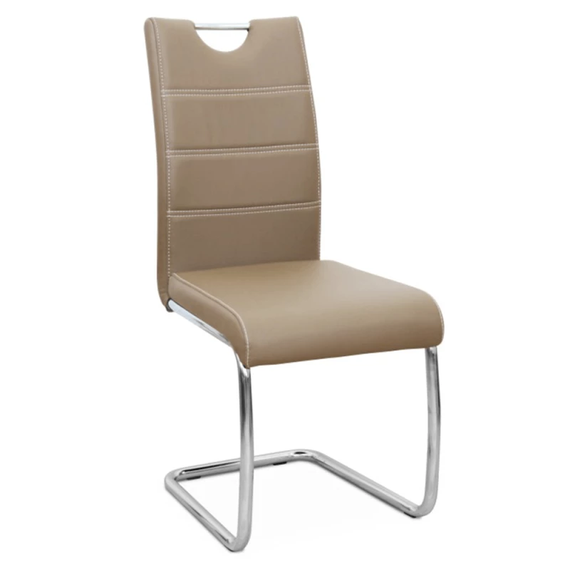 Jedálenská stolička ABIRA NEW, capuccino/svetlé šitie