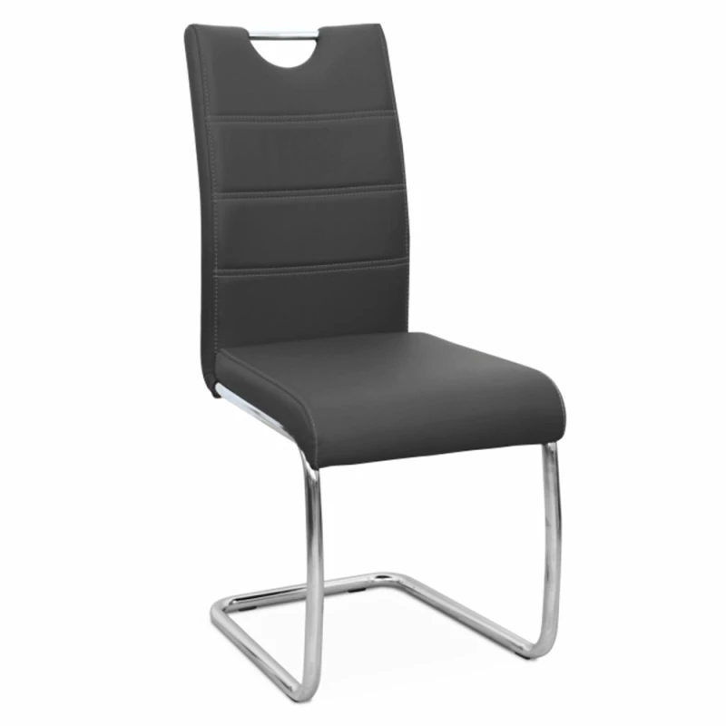Jedálenská stolička ABIRA NEW, čierna/svetlé šitie