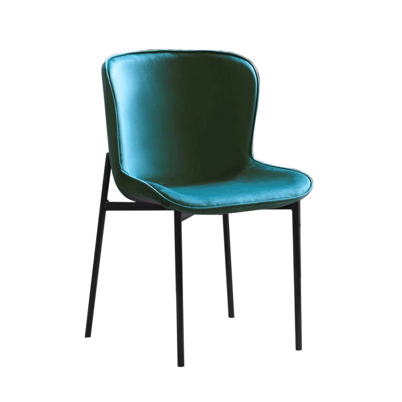 Jedálenská stolička ADENA, smaragdová Velvet látka