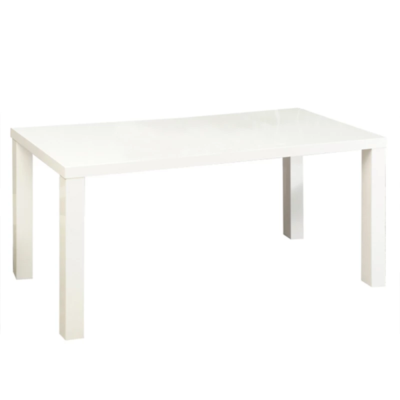Jedálenský stôl ASPER NEW TYP 3, biela vysoký lesk HG, 140x80 cm
