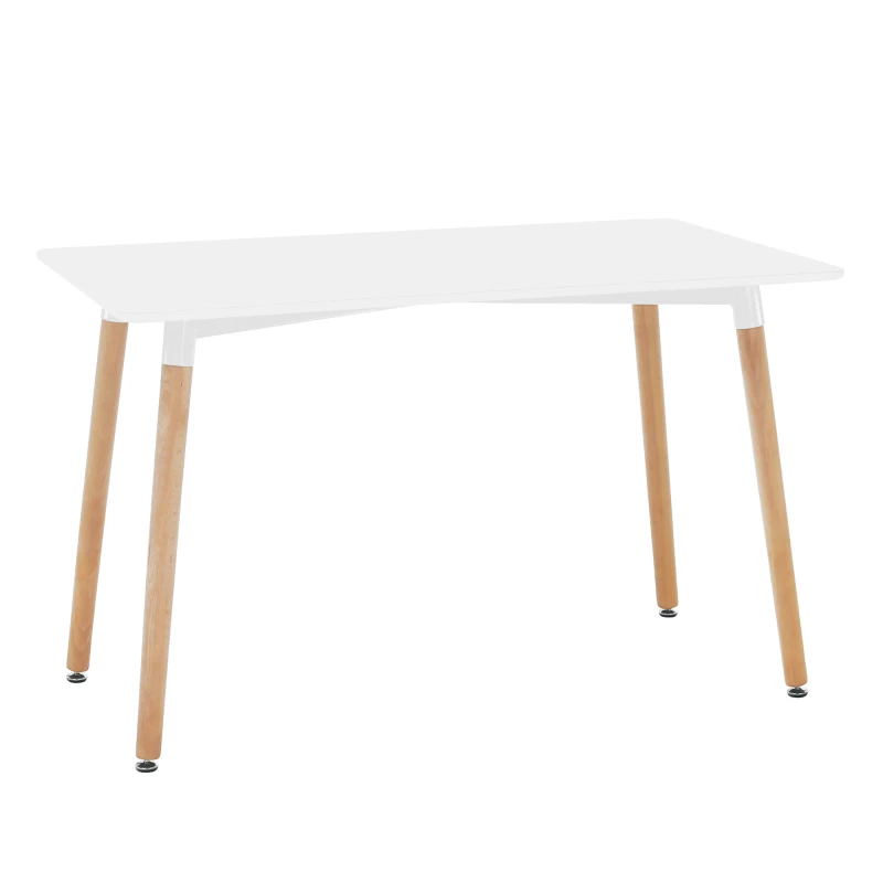 Jedálenský stôl DIDIER 4 NEW, biela/buk, 120x70 cm