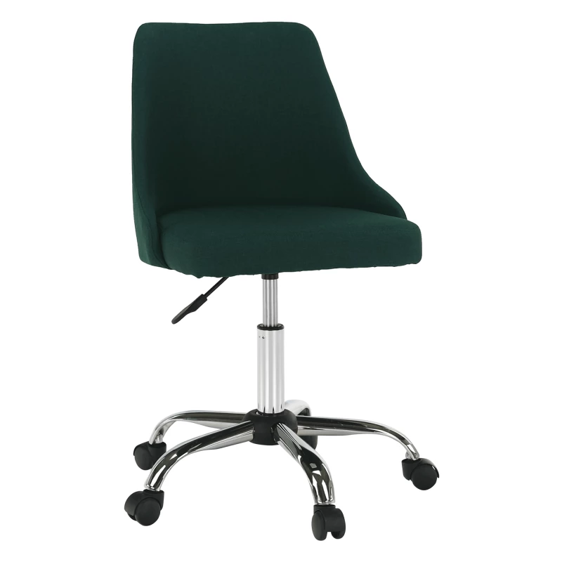 Kancelárska stolička EDIZ, smaragdová/chróm