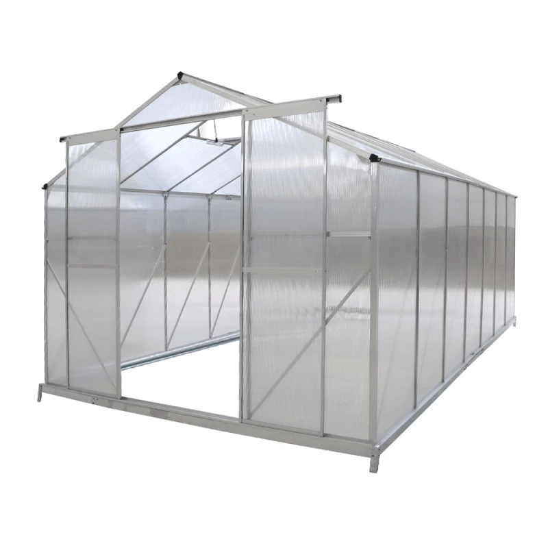 Záhradný skleník, polykarbonát, 252x432x195 cm, KACEN TYP 6