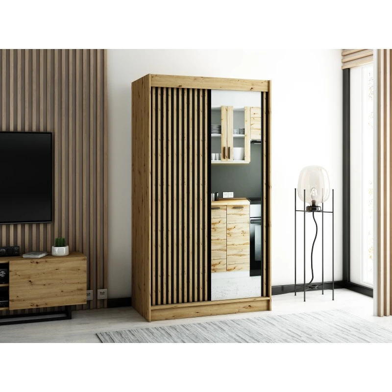 ArtAbiks Šatníková skriňa LAMELO 2 | 120 cm Farba: Dub artisan