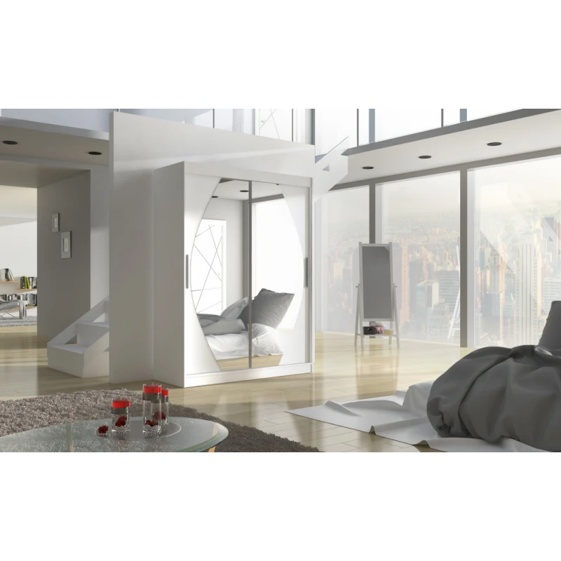 ArtAdrk Šatníková skriňa ALEN | 150 cm Farba: Biela