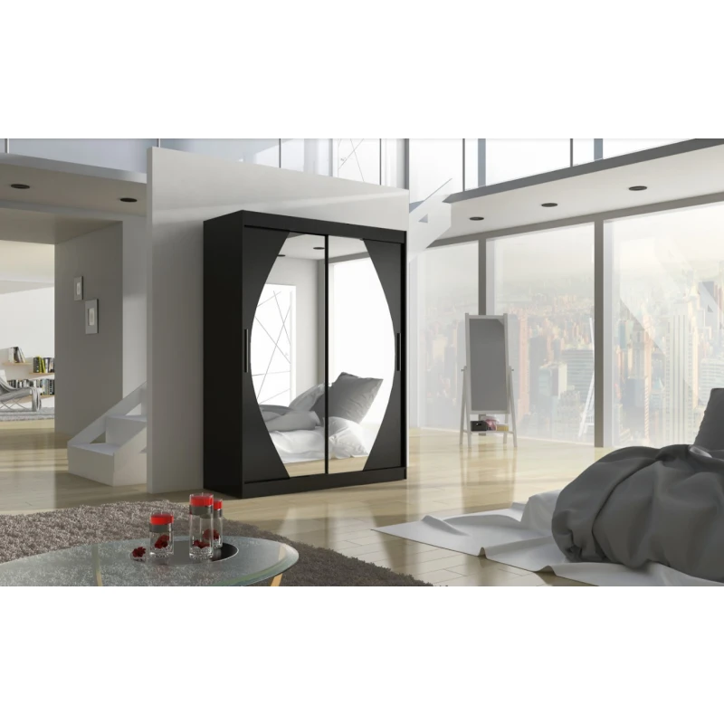 ArtAdrk Šatníková skriňa ALEN | 150 cm Farba: Čierna