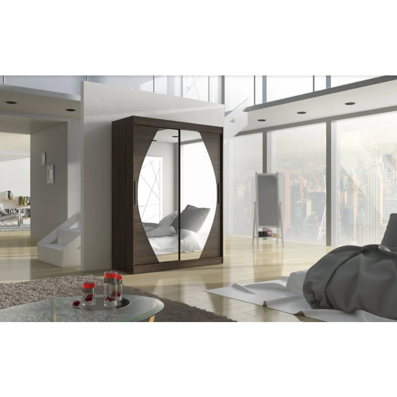 ArtAdrk Šatníková skriňa ALEN | 150 cm Farba: Čokoládová