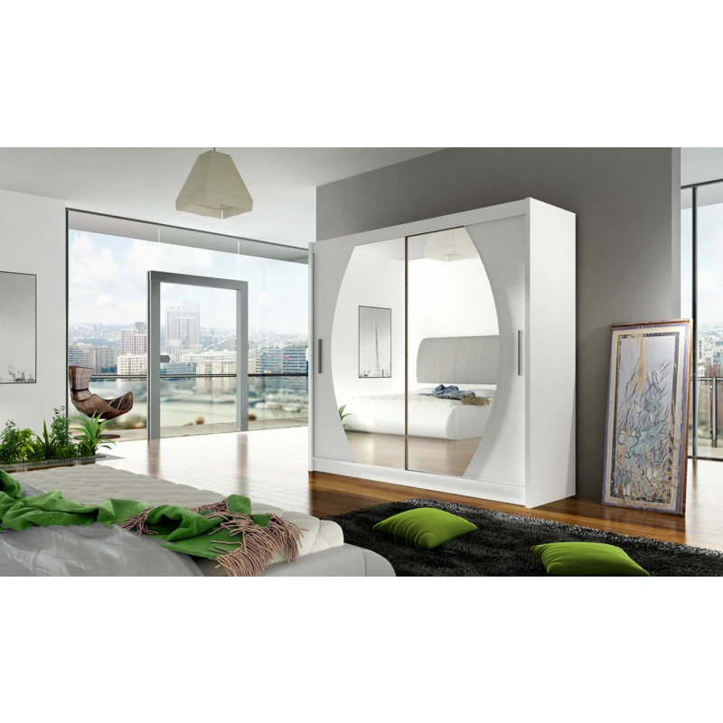 ArtAdrk Šatníková skriňa BALTIMORE | 180 cm Skriňa: Bal01 / biela