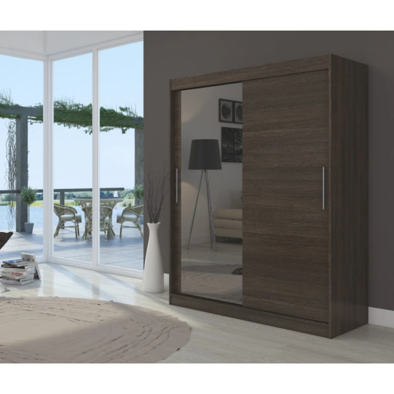 ArtAdrk Šatníková skriňa BIANCO | 150 cm Farba: Čokoládová