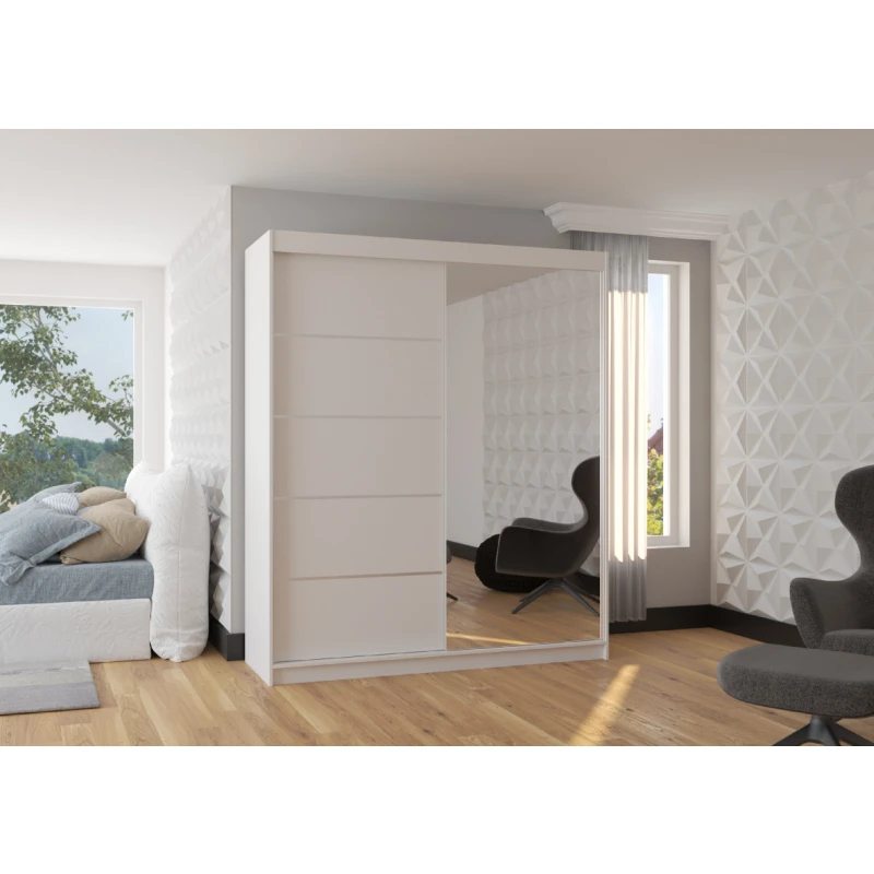 ArtAdrk Šatníková skriňa CARO | 180 cm Skriňa: Biela