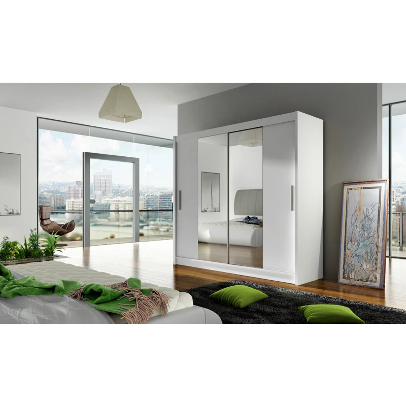 ArtAdrk Šatníková skriňa DALLAS | 180 cm Skriňa: Dal01 / biela