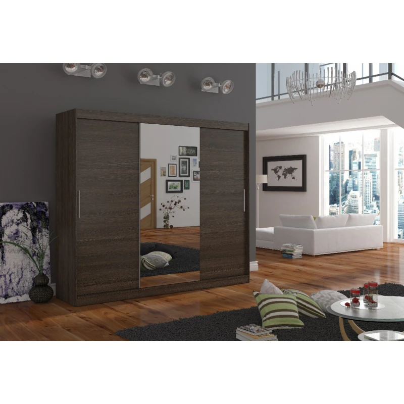 ArtAdrk Šatníková skriňa DENIS | 250 cm Farba: Čokoládová