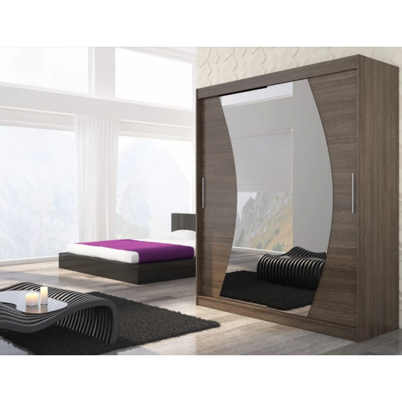 ArtAdrk Šatníková skriňa DOLORES | 180 cm Farba: Čokoládová