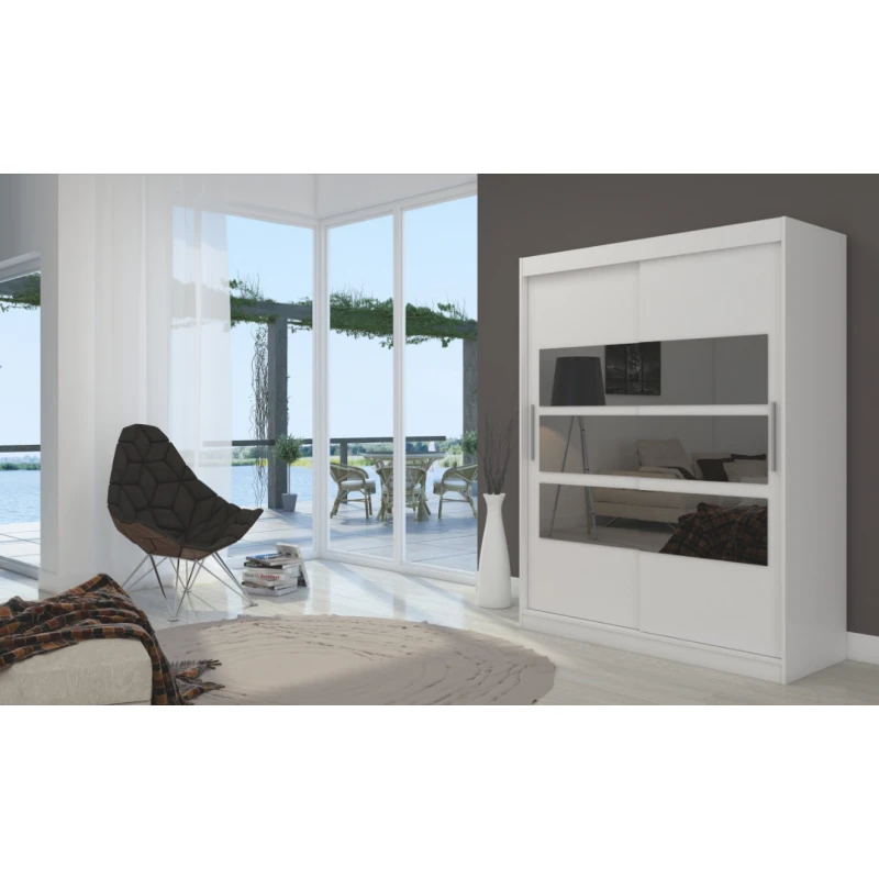 ArtAdrk Šatníková skriňa FLORENTO | 150 cm Farba: Biela