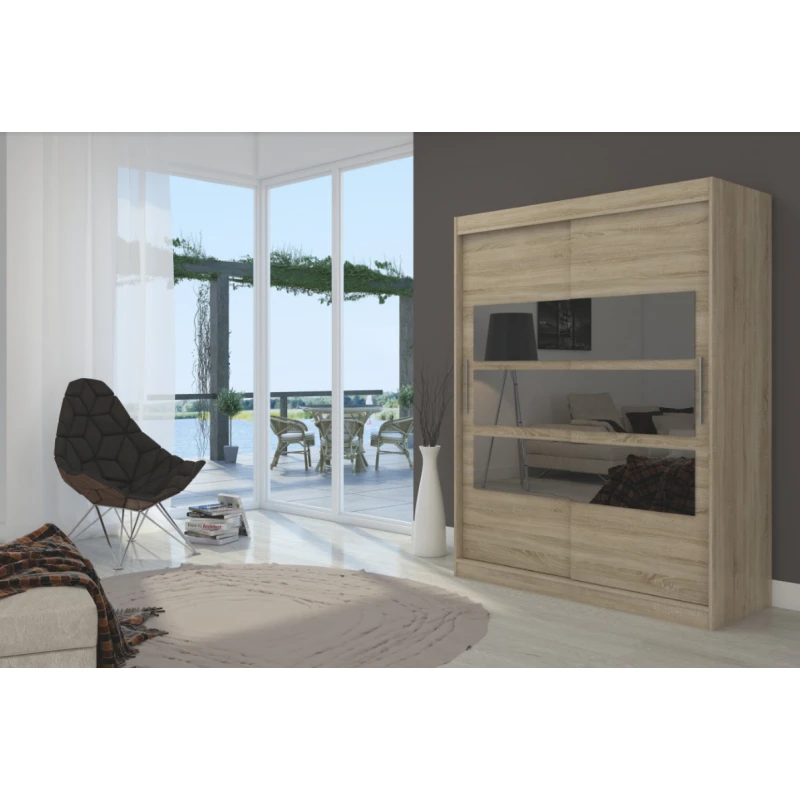 ArtAdrk Šatníková skriňa FLORENTO | 150 cm Farba: Sonoma