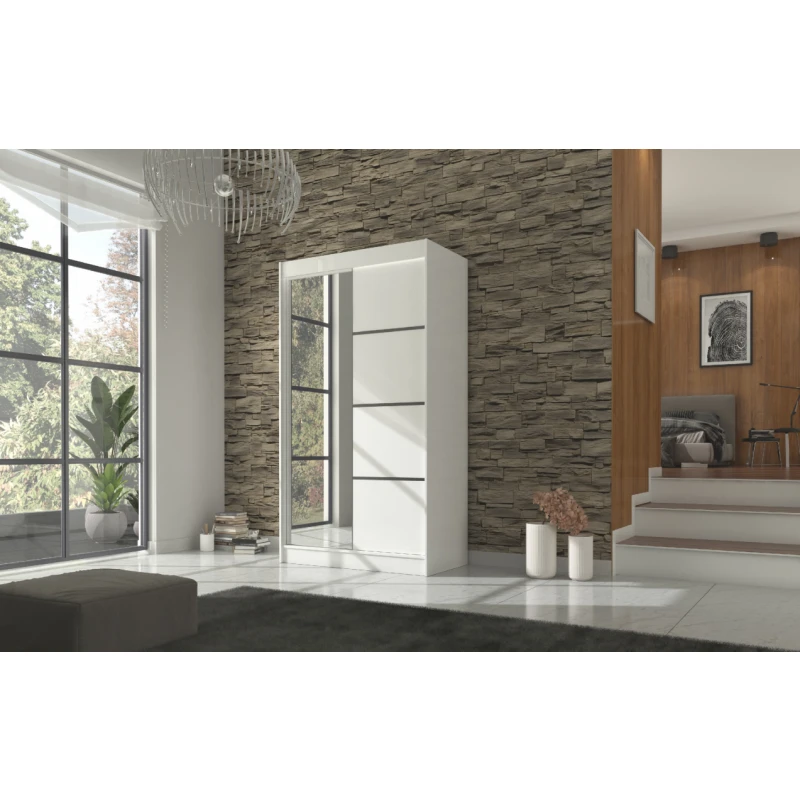 ArtAdrk Šatníková skriňa GILTON | 120 cm Farba: Biela