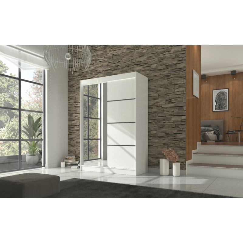 ArtAdrk Šatníková skriňa GILTON | 150 cm Farba: Biela