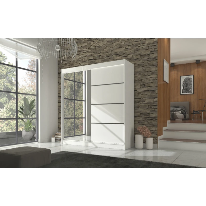 ArtAdrk Šatníková skriňa GILTON | 200 cm Farba: Biela