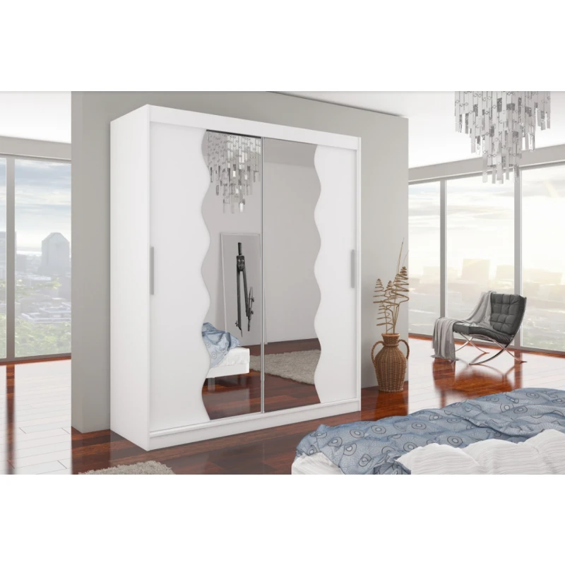 ArtAdrk Šatníková skriňa KANSAS | 180 cm Farba: Biela