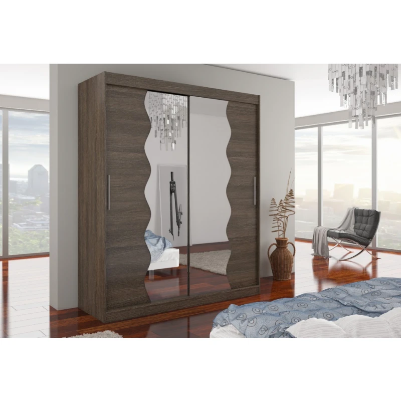 ArtAdrk Šatníková skriňa KANSAS | 180 cm Farba: Čokoládová