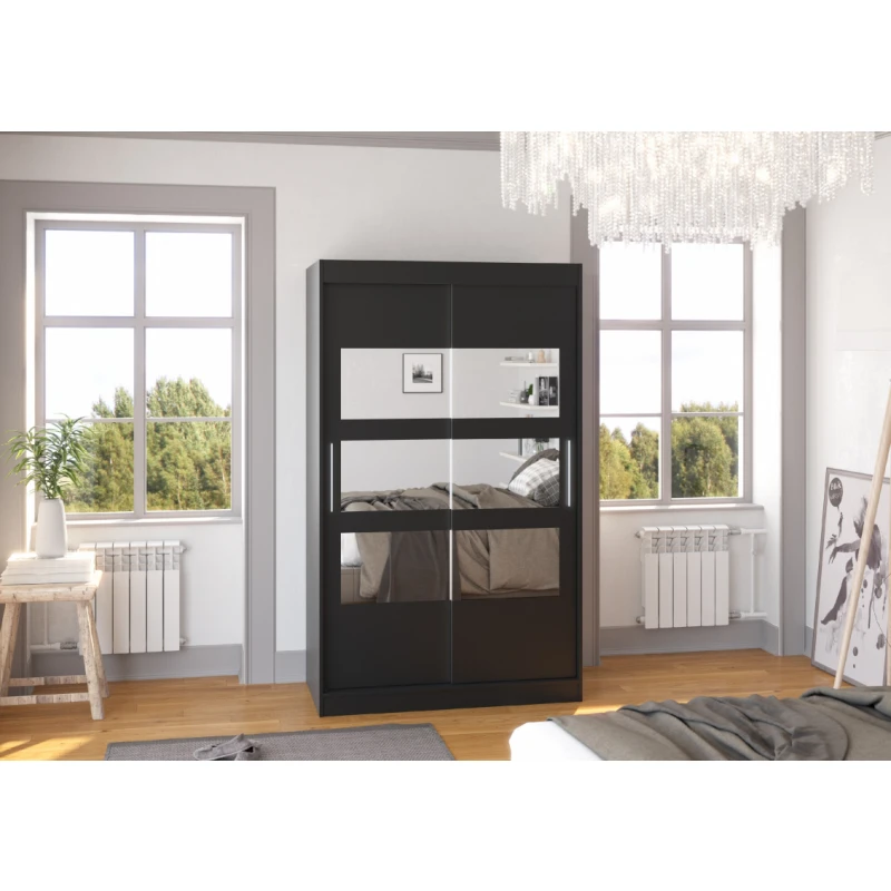 ArtAdrk Šatníková skriňa KOLORADO | 120 cm Farba: Čierna