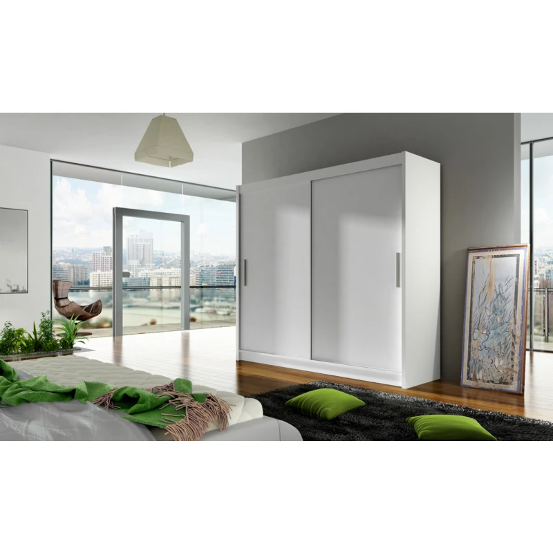 ArtAdrk Šatníková skriňa LINCOLN | 180 cm Skriňa: Li01 / biela