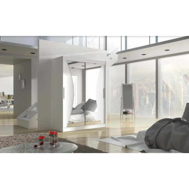 ArtAdrk Šatníková skriňa MAX | 150 cm Farba: Biela