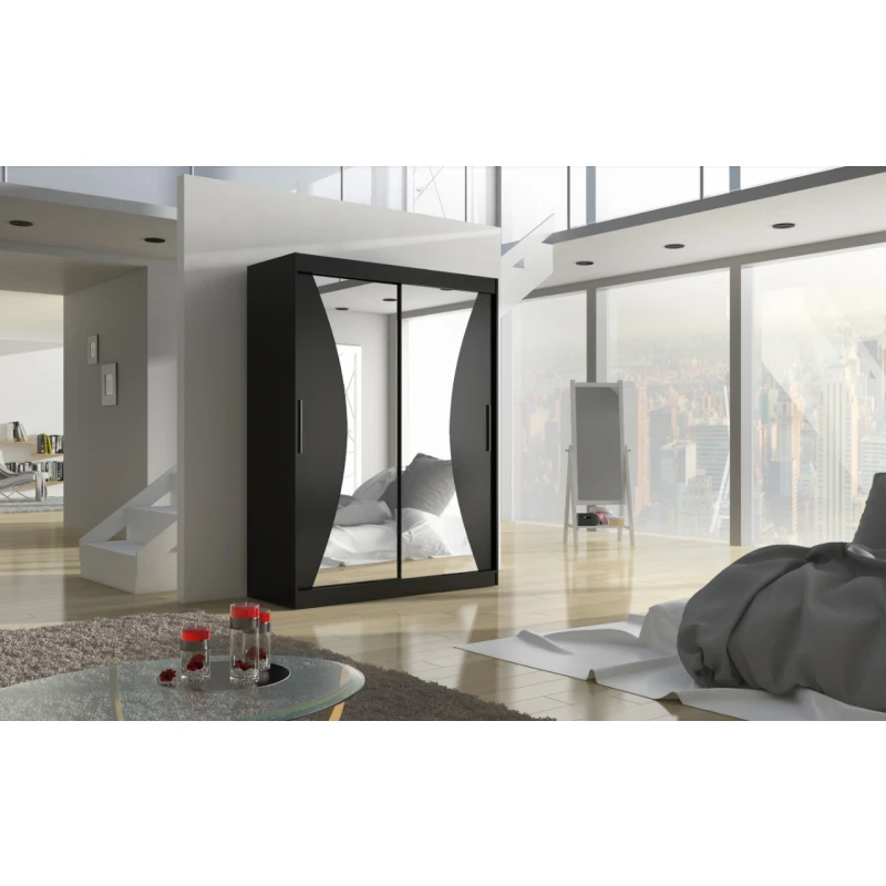 ArtAdrk Šatníková skriňa MAX | 150 cm Farba: Čierna