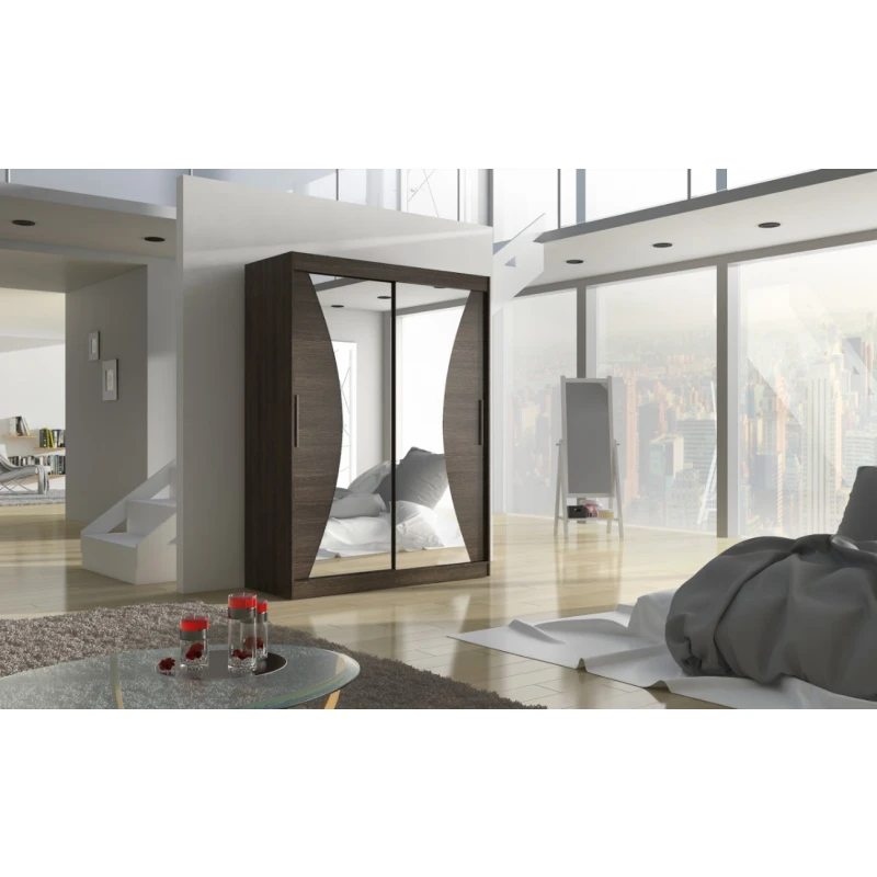 ArtAdrk Šatníková skriňa MAX | 150 cm Farba: Čokoládová