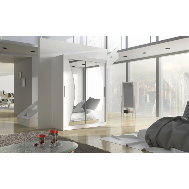 ArtAdrk Šatníková skriňa MODESTO | 150 cm Farba: Biela