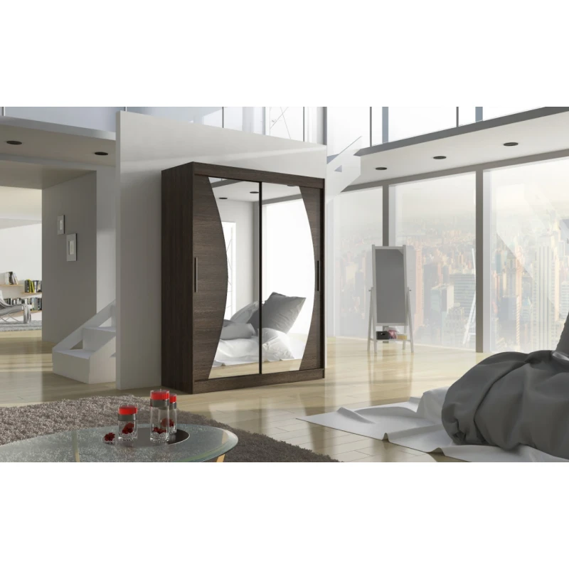 ArtAdrk Šatníková skriňa MODESTO | 150 cm Farba: Čokoládová