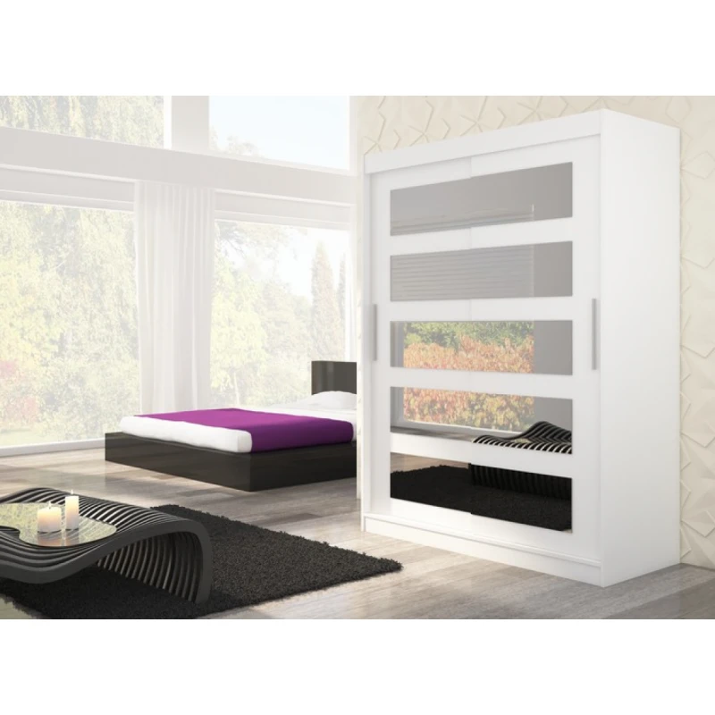 ArtAdrk Šatníková skriňa MURANI | 150 cm Farba: Biela