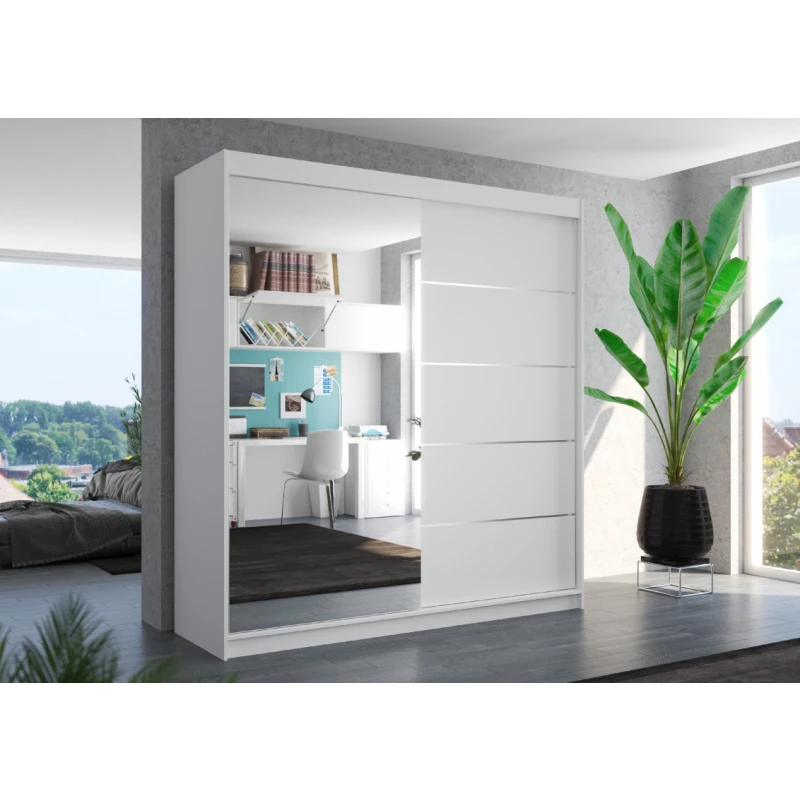 ArtAdrk Šatníková skriňa OLIVER | biela 200 cm