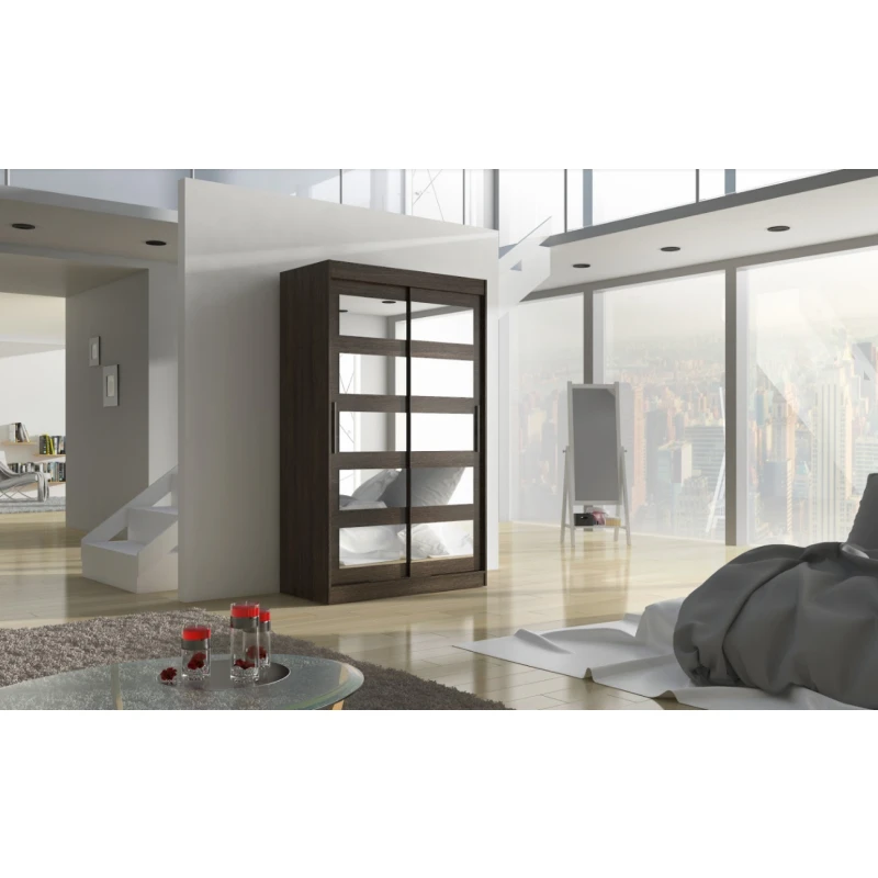 ArtAdrk Šatníková skriňa SALEM | 120 cm Farba: Čokoládová