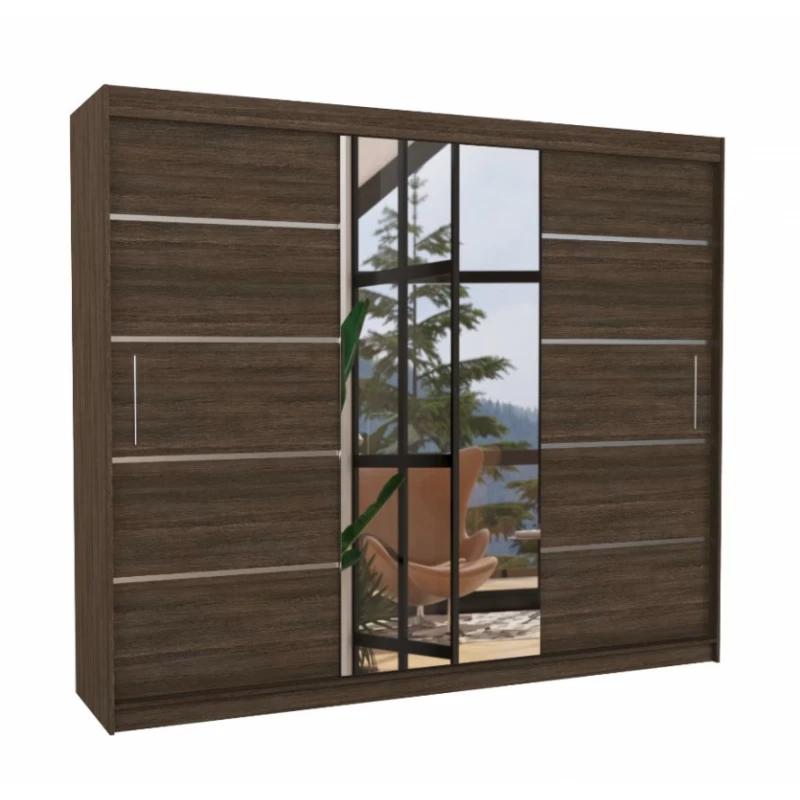 ArtAdrk Šatníková skriňa SALTO | hnedá 250 cm