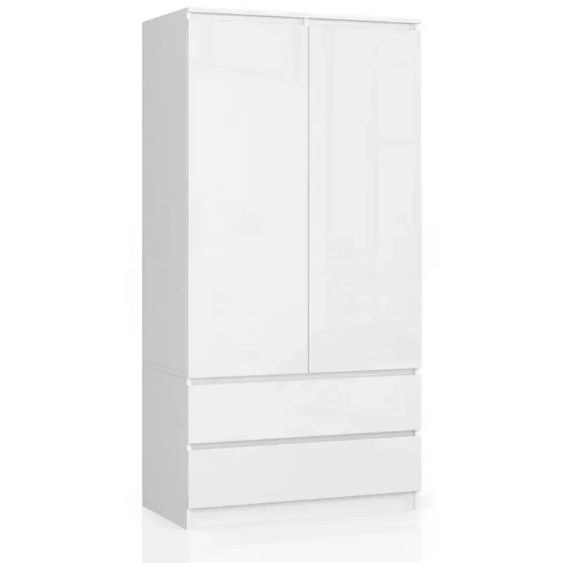 ArtAko Skriňa CLIPS S90 2D 2SZ Farba: biela/ biely lesk