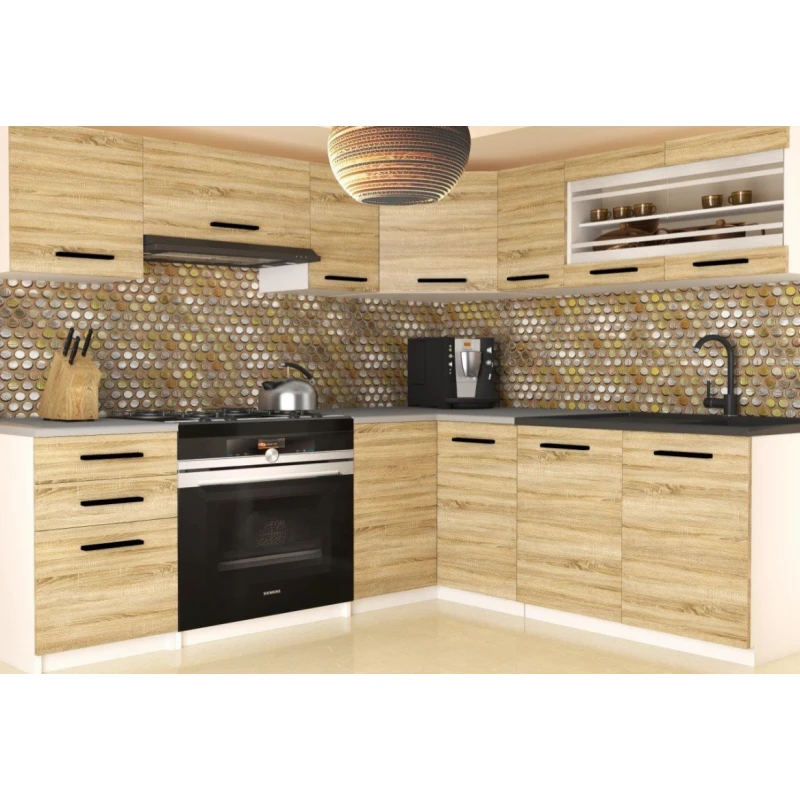 ArtBelin Kuchynská linka LIDIA | dub sonoma 360 cm