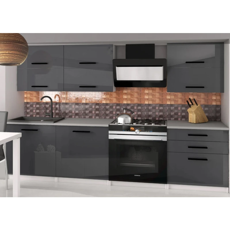 ArtBelin Kuchynská linka PRIMERA | sivý lesk 180 cm